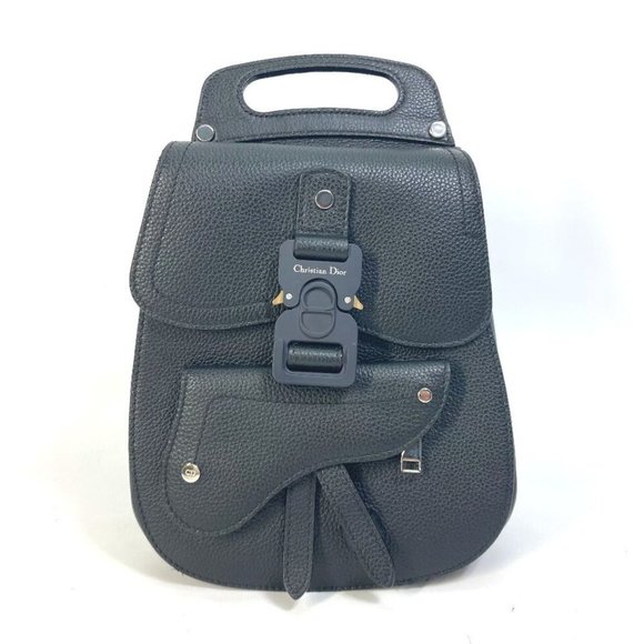 Dior Bag Gallop Saddle Backpack Calfskin Black - Picture 1 of 16